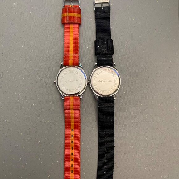 Set Of 2 Columbia Watches With Nylon Straps - Black & Orange - Picture 3 of 6